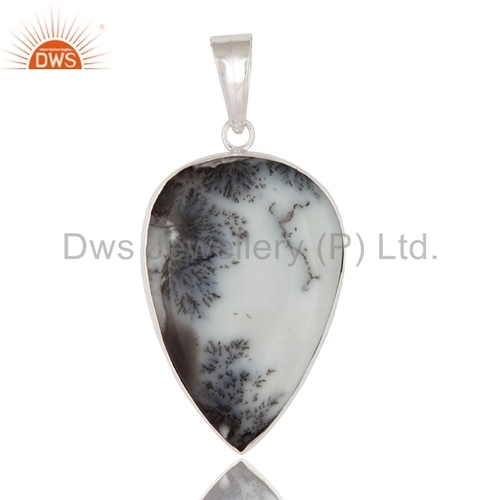 Dendrite Opal 925 Fine Silver Pendant Jewelry Supplier Gender: Women