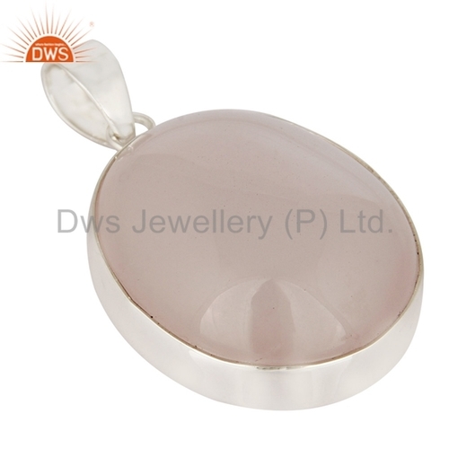 925 Silver Rose Quartz Pendant Jewelry Gender: Women