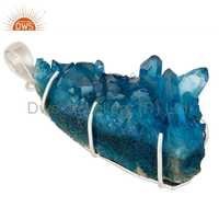 925 Silver Sunshine Druzy Pendant Jewelry Gender: Women