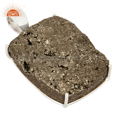 Pyrite Druzy Pendant Jewelry Supplier Gender: Women