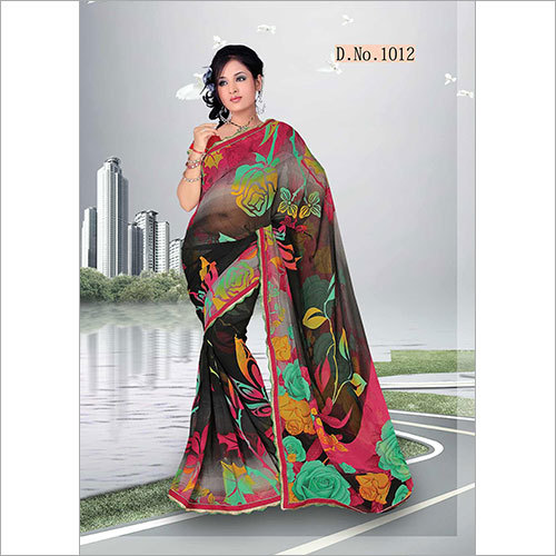 Flower Printed Sarees