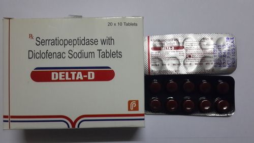 Serratiopeptidase With Diclofenac Sodium Tablets Packaging: Carton