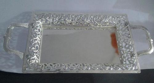 Square Silver Plated Tray