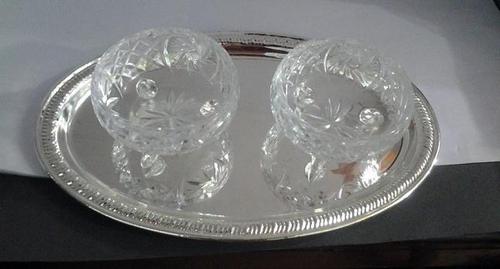 Silver Plated Tray Bowl Sets