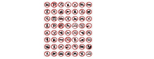 Pvc Prohibition Signs