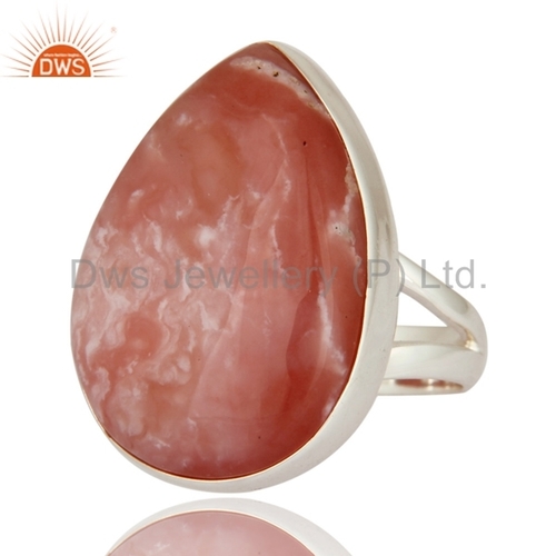 Pink Opal Sterling Silver Handmade Ring