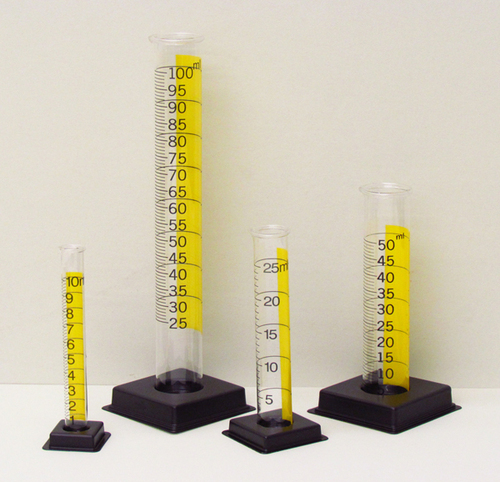 Cylinder Graduated Plastic Transparent Set of 4