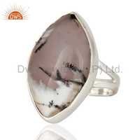 Dendritic Opal Sterling Silver Cabochon Ring