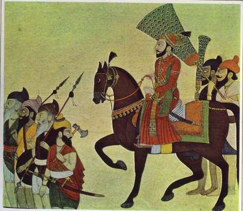 Equestrian portrait of a noble