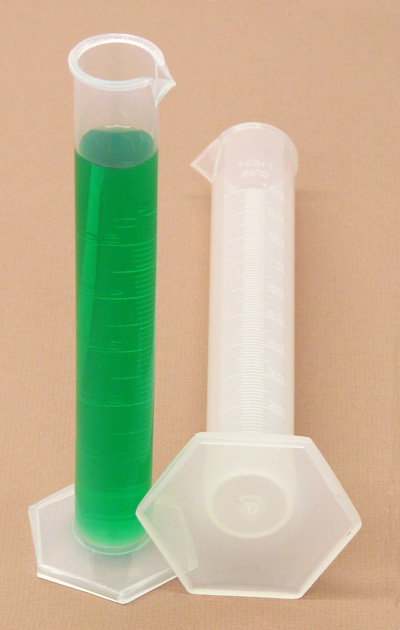 Graduated Cylinder PP Plastic Hex Base 1000ml