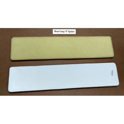 SHORT LEG U SPLINT - Foam Padded with Aluminum Core, 88.9 x 558.8 mm | Mouldable for Custom Fit, Comfortable Support for Fractured Limbs