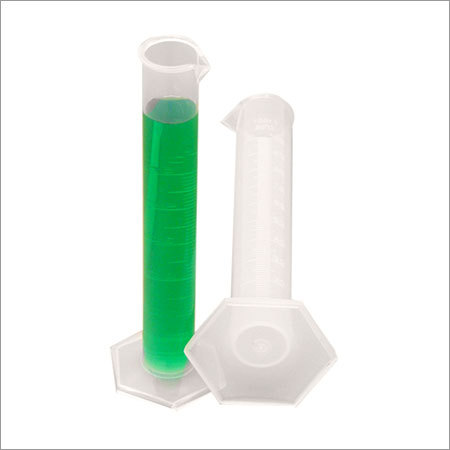 Graduated Cylinder PP Plastic Hex Base 500ml - Polypropylene, Translucent, Class B Tolerance | Hexagonal Base, Molded Graduations, Autoclavable, Chemical Resistant
