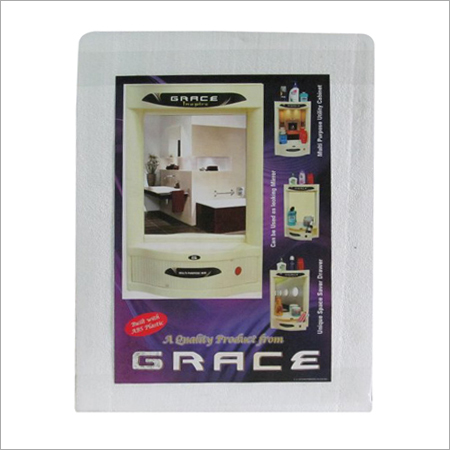 Pvc Plastic Multipurpose Bathroom Mirrored Cabinet