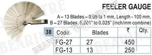 Silver Feeler Gauge / Thickness Gauge