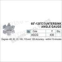 Degree Countersink Angle Gauge - Stainless Steel, 1 Mm Thickness | Silver Color, Manual Display, Accurate Within 15 Minutes, Pvc Pouch Included
