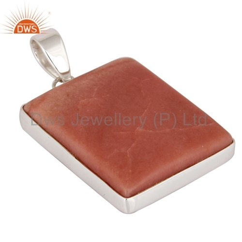 Pink Opal Sterling Silver Pendant Gender: Women