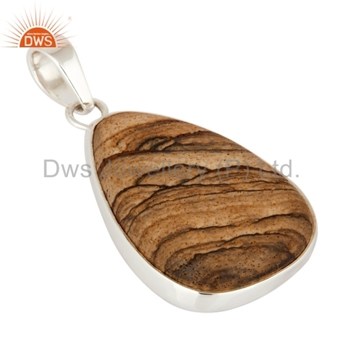 Jasper Sterling Silver Handmade Pendant