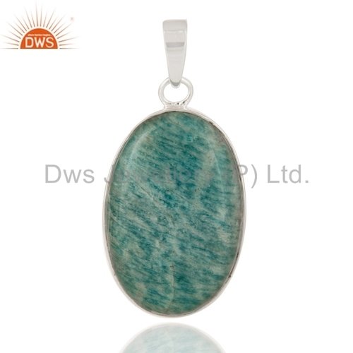 Amazonite Gemstone 925 Sterling Silver Handmade Pendant