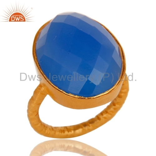 Gold Plated Silver Gemstone Ring Jewelry
