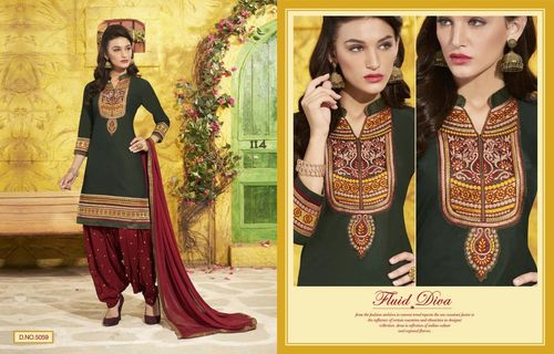 Cotton Patiyala Salwar Kameez