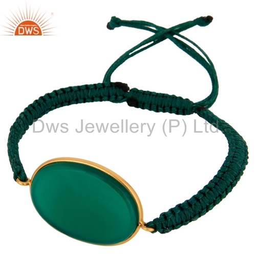 Green Onyx Gemstone 925 Silver Bracelet Gender: Women