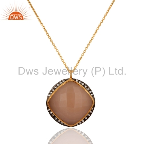 Rose Chalcedony Sterling Silver Pendant