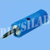 Blue And Silver Banana Plug/crocodile Clips
