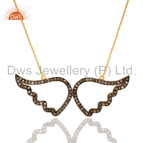 Pave Diamond Gold Pendant Necklace Gender: Women'S