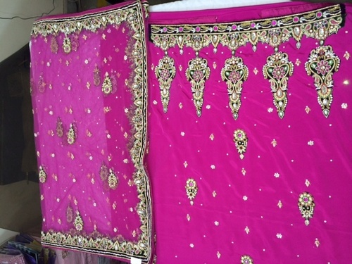 Unstitched Pink Salwar Kameez Material