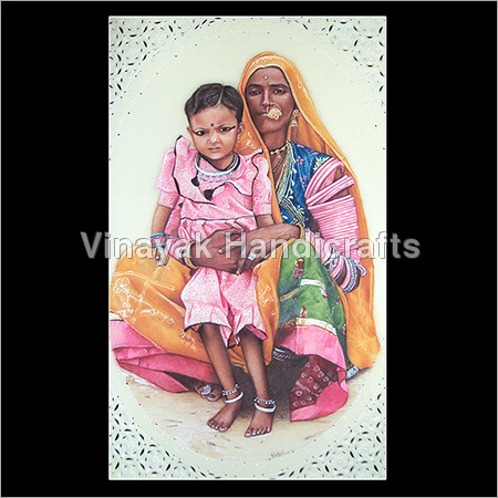 Mother Douther Miniature Painting