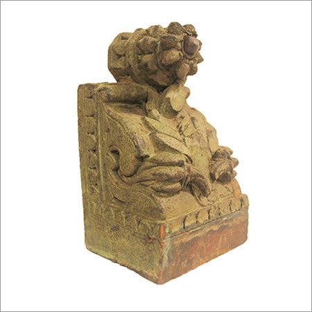 Antique Carved Wooden Wall Brackets / Wooden Diya Stand