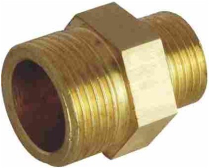 Brass High Pressure Straight Connector - Brass, 1/2"-2", Gold, NPT Thread | Durable, Reliable, Dimensional Accuracy