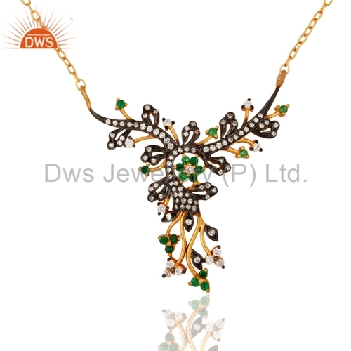 Designer 925 Silver Cubic Zircon Necklace - Elegant Women's Jewelry Perfect for Anniversary Gifts and Parties