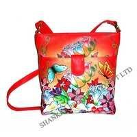 Leather Hand Painted Fashionable Sling Bag