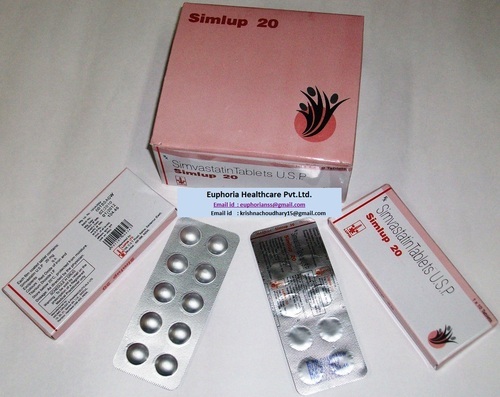 Simlup 20mg 10 Tablets Strip Simvastatin