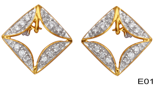 Diamond Stud Earrings Set