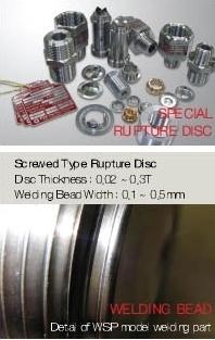Screwed and Welding Rupture Disc