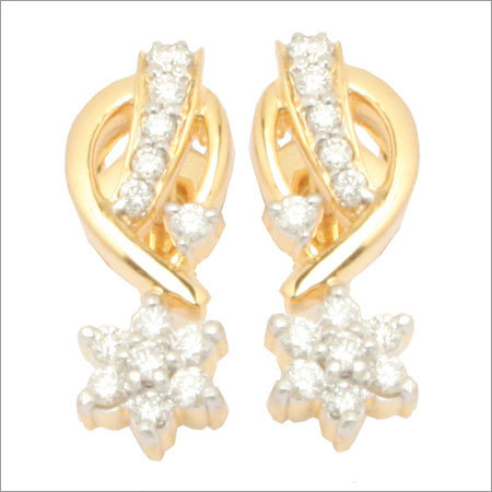 Gold Diamond Earring