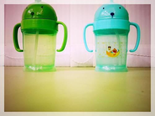 BPA free Baby PC Straw Bottles
