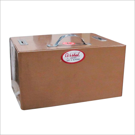Cash Box - Metal Alloy, Variable Dimensions, Brown | Secure Storage, Easy Access, Portable Design, High Impact Resistance, Key Lock