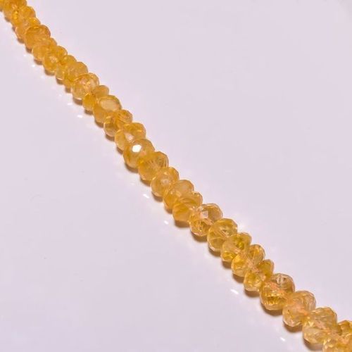 Agate Citrine Faceted Rondell Beads