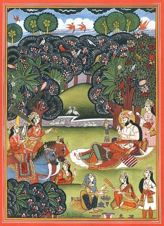 Lovers in the garden