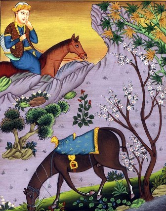 Prince admiring the horse
