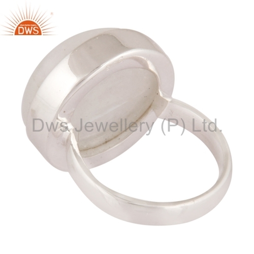 Rainbow Moonstone Sterling Silver Ring