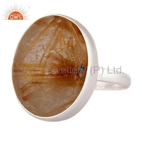 Sterling Silver Rutilated Quartz Ring