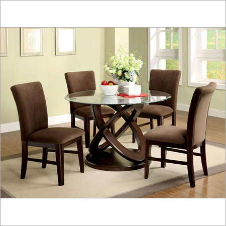 Astounding Round Glass Dining Table Set