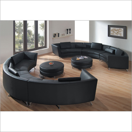 O Shape Black Sofa