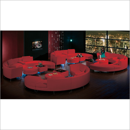 Bar Red Sofa - Leatherette, Varied Dimensions, Red | Luxury Seating, Modern Design, Comfortable, Durable, Ample Seating