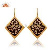 18k Gold Plated Enamel Earrings Gender: Women