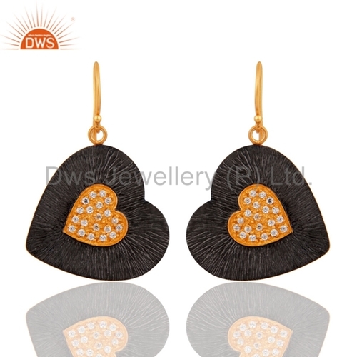 925 Silver Heart Design Earrings